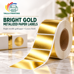 Bright Gold Metalized Paper Labels — Yalla Printing product image 2