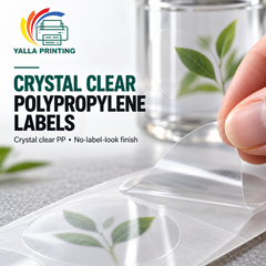 Crystal Clear Polypropylene Labels — Yalla Printing product image 6
