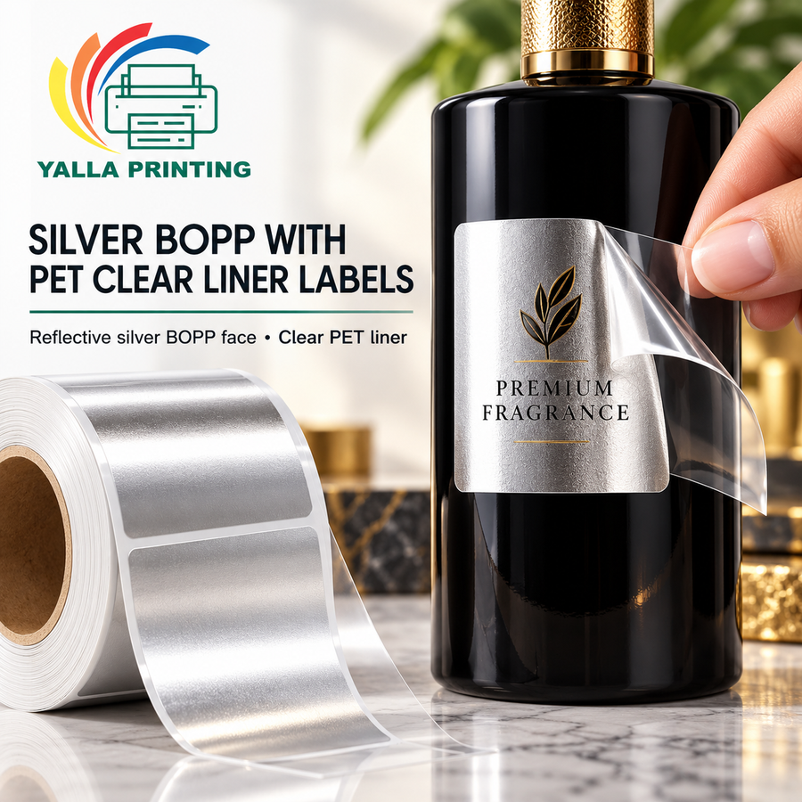 Silver BOPP Labels — Yalla Printing product image