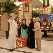 UAE National Day Female Foam Board Cutout – 153 × 100 cm | Custom 54th Eid Al Etihad Selfie Standee | Yalla Printing UAE