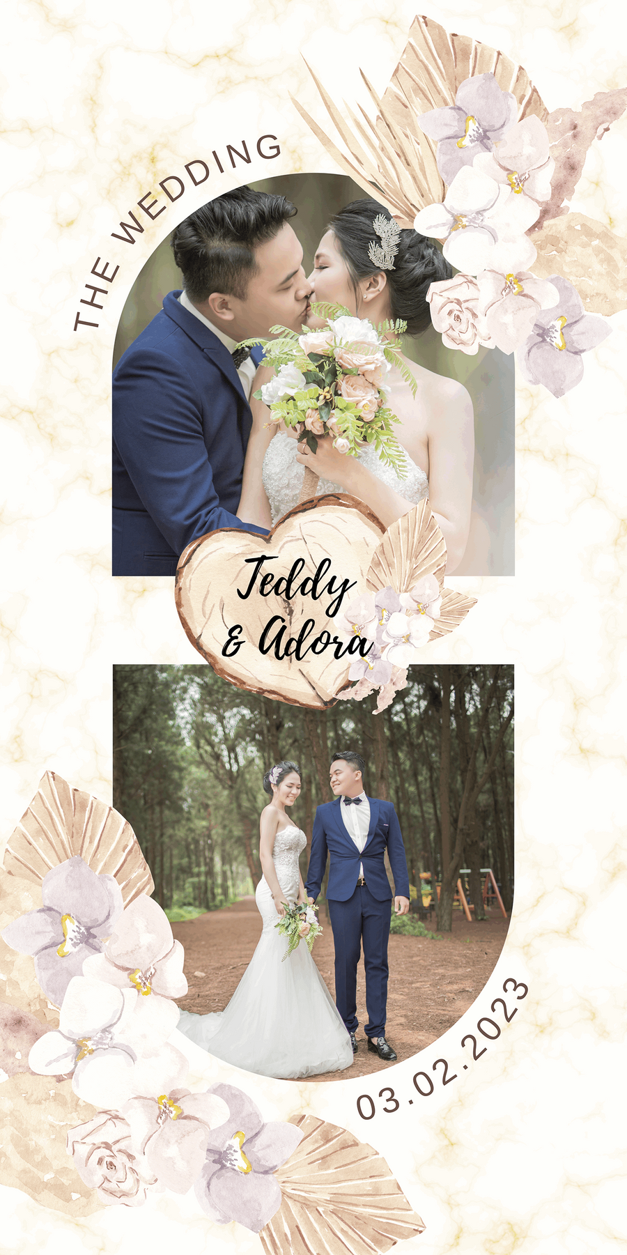 Elegant Gold Marble Wedding Anniversary X-Stand Banner - Timeless Celebration Decor