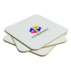 Custom Printed Hardboard Tea Coasters Size: 9 X 9 CM | Logo Branding Corporate Gift | UAE Delivery | Yalla Printing UAE