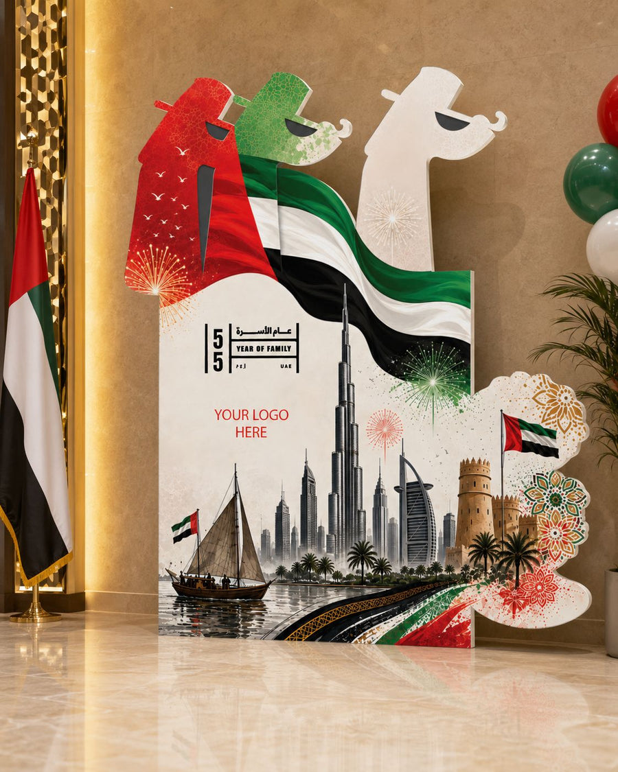 UAE National Day 2026 Heritage Landmark Cutout – Design 8 – Yalla Printing UAE