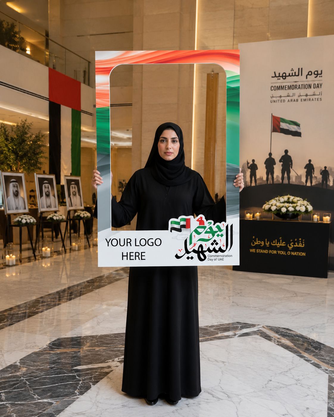 Martyrs’ Day Memorial Selfie Frame 80x120cm | Customized Commemoration Day Photo Prop – Yalla Printing UAE