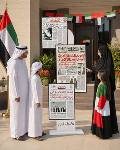Martyrs’ Day Newspaper Tribute Backdrop 180x120cm | Customized Commemoration Day Standee – Yalla Printing UAE