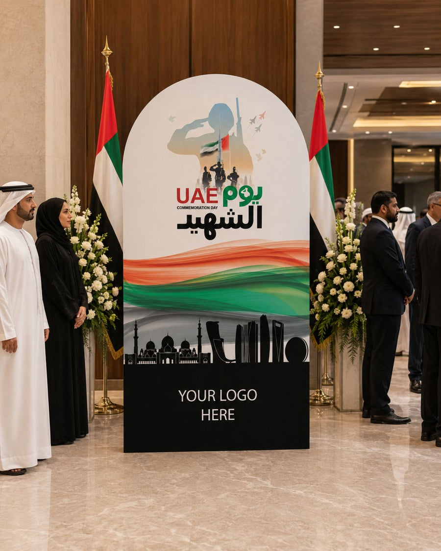Air Force Tribute Backdrop 180x120cm | Customized Martyrs’ Day Commemoration Display – Yalla Printing UAE