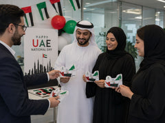 UAE National Day 2026 Die-Cut Card with Badge – Yalla Printing UAE