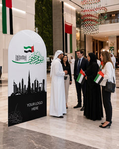 UAE National Day 2026 Backdrop – Heritage Arch Design – Yalla Printing UAE