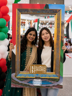 Ornate Heritage Selfie Frame 80x120cm | Customized UAE National Day Photo Booth Prop – Yalla Printing UAE
