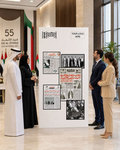 UAE Union Archive Self-Standing Backdrop 200x100cm | Customized Eid Al Etihad / UAE National Day Backdrop – Yalla Printing UAE