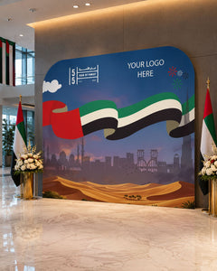 UAE National Day 2026 Backdrop – Desert Skyline Flag Design – Yalla Printing UAE