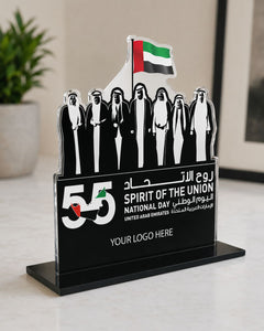 Spirit of the Union Acrylic Table Top 25x35cm | Customized UAE National Day Desk Sign – Yalla Printing UAE