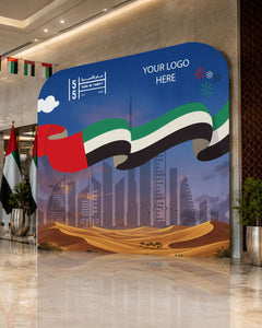 UAE National Day 2026 Backdrop – Future Skyline Flag Design – Yalla Printing UAE