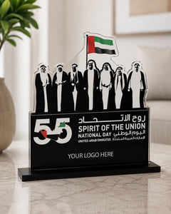 Spirit of the Union Acrylic Table Top 25x35cm | Customized UAE National Day Desk Sign – Yalla Printing UAE