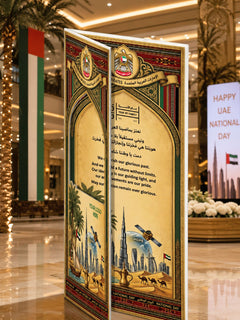 UAE National Day 2026 Open Book Heritage Selfie Stand – Yalla Printing UAE