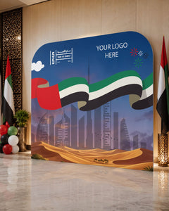 UAE National Day 2026 Backdrop – Future Skyline Flag Design – Yalla Printing UAE