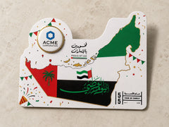 UAE National Day 2026 Die-Cut Card with Badge – Yalla Printing UAE