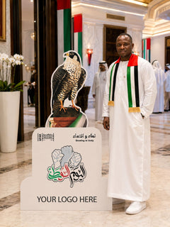 Commemoration Day Falcon Standee 90x180cm | Customized Martyrs’ Day Event Display – Yalla Printing UAE