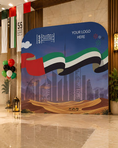 UAE National Day 2026 Backdrop – Future Skyline Flag Design – Yalla Printing UAE