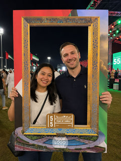 Ornate Heritage Selfie Frame 80x120cm | Customized UAE National Day Photo Booth Prop – Yalla Printing UAE
