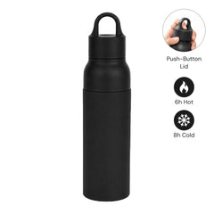 RHODES - Hans Larsen Double Wall Bottle with Push Lid  550 ml - Black