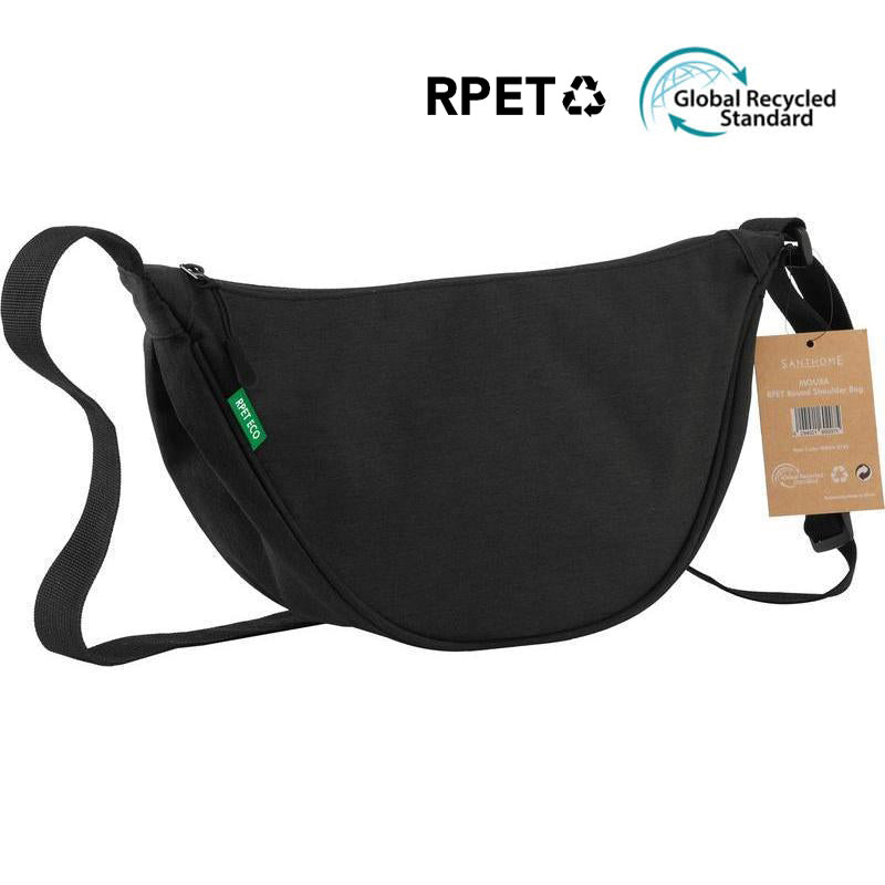 Custom Printed MOURA - GRS Recycled Half Moon Sling Bag - Black – Personalized MOURA - GRS Recycled Half Moon Sling Bag - Black | Yalla Printing, Dubai UAE