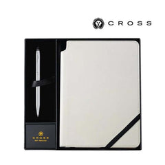 Custom Printed Cross Click™ Chrome Ballpoint Pen with Classic White Journal Gift Set | Exhibitions, Conferences, Corporate Events | Yalla Printing UAE