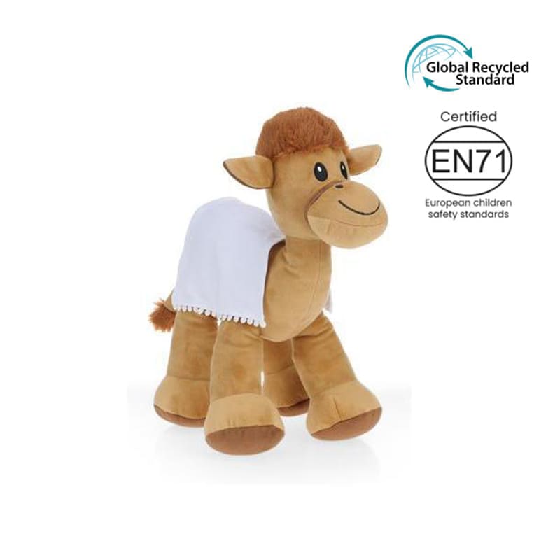 Custom Printed eco-neutral® GRS Recycled Camel Plush Toy (EN71 tested) - 30cms – Personalized eco-neutral® GRS Recycled Camel Plush Toy (EN71 tested) - 30cms | Yalla Printing, Dubai UAE