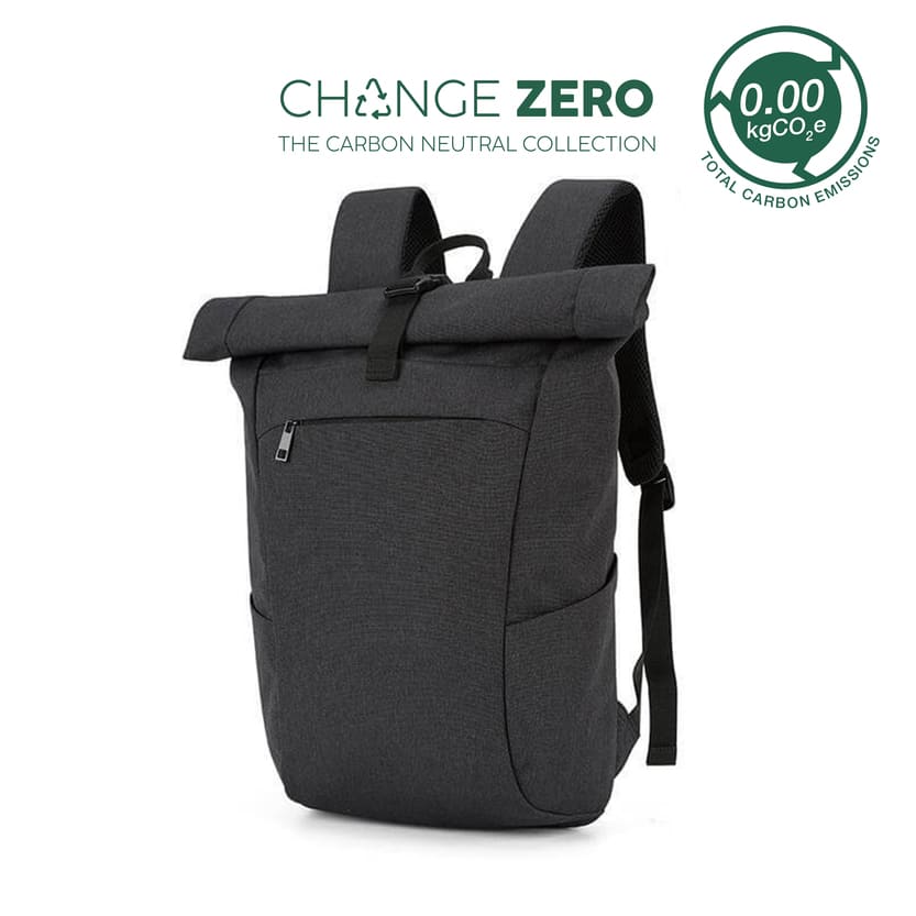 Custom Printed CHANGE ZERO Ocean Series RPET 17" Rolltop Backpack | Exhibitions, Conferences, Corporate Events | Yalla Printing UAE