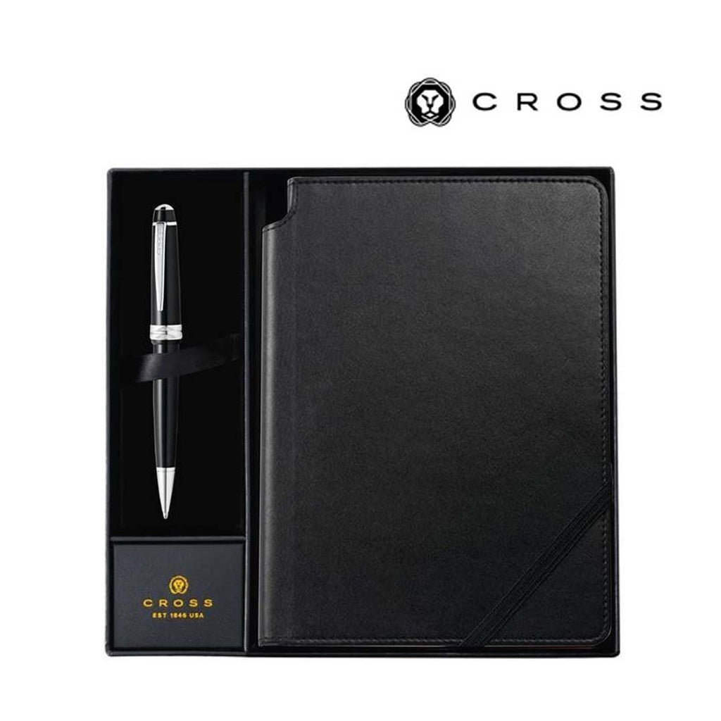 Custom Printed Cross Bailey Light™ Resin Ballpoint Pen with Classic Black Journal Gift Set | Exhibitions, Conferences, Corporate Events | Yalla Printing UAE