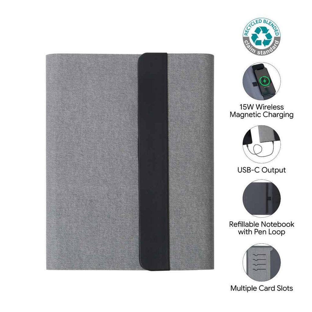 Custom Printed BERGMUND - Santhome 10000mAh Magnetic 15W Magsafe Wireless Power Bank Folder | Exhibitions, Conferences, Corporate Events | Yalla Printing UAE