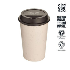 Mugs – Circular NOW Cup 12oz Cream & Cosmic Black | Custom Packaging Printing | Free Design Support | Yalla Printing UAE