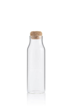 BERKA - Borosilicate Glass Bottle with Cork Lid - 600ml