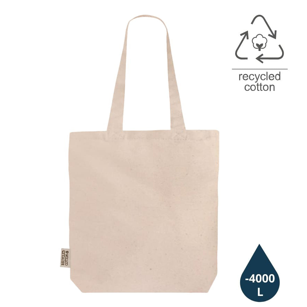 Custom Printed Dargun - Grs - Certified Recycled Cotton Tote Bag With Gusset - Natural - Cotton Fabric | Exhibitions, Conferences, Corporate Events | Yalla Printing UAE