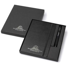 Custom Printed Moleskine Classic Large Notebook & Go Pen Set (Black)
