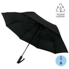 Custom Printed URBINO - Santhome RPET Auto-Open 23" Umbrella with SPF50 UV Protection - Black – Personalized URBINO - Santhome RPET Auto-Open 23" Umbrella with SPF50 UV Protection - Black | Yalla Printing, Dubai UAE