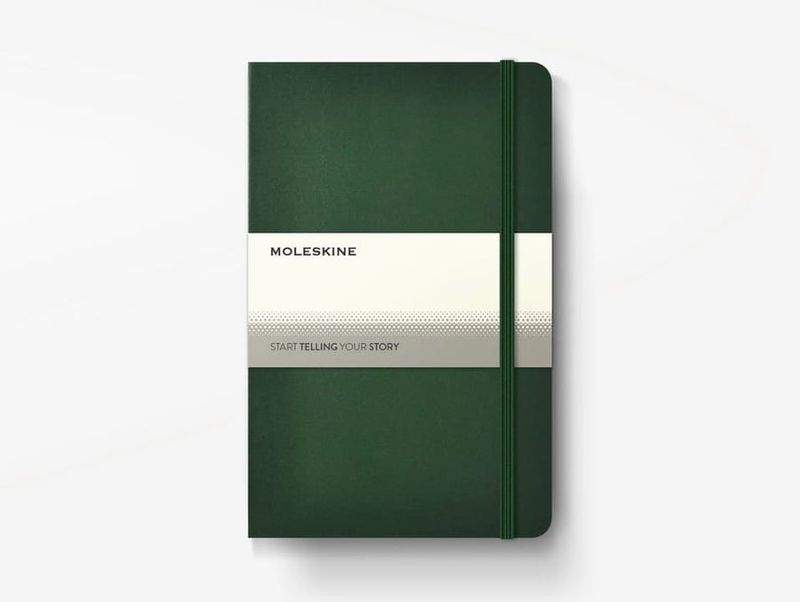 Moleskine Classic Large ruled hard cover notebook in myrtle green