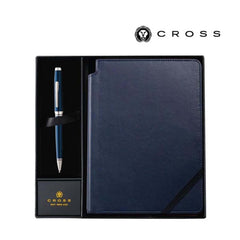 Pen Gift Sets – Cross Coventry Blue Lacquer Ballpoint Pen with Classic Blue Journal Gift Set | Custom Packaging Printing | Free Design Support | Yalla Printing UAE
