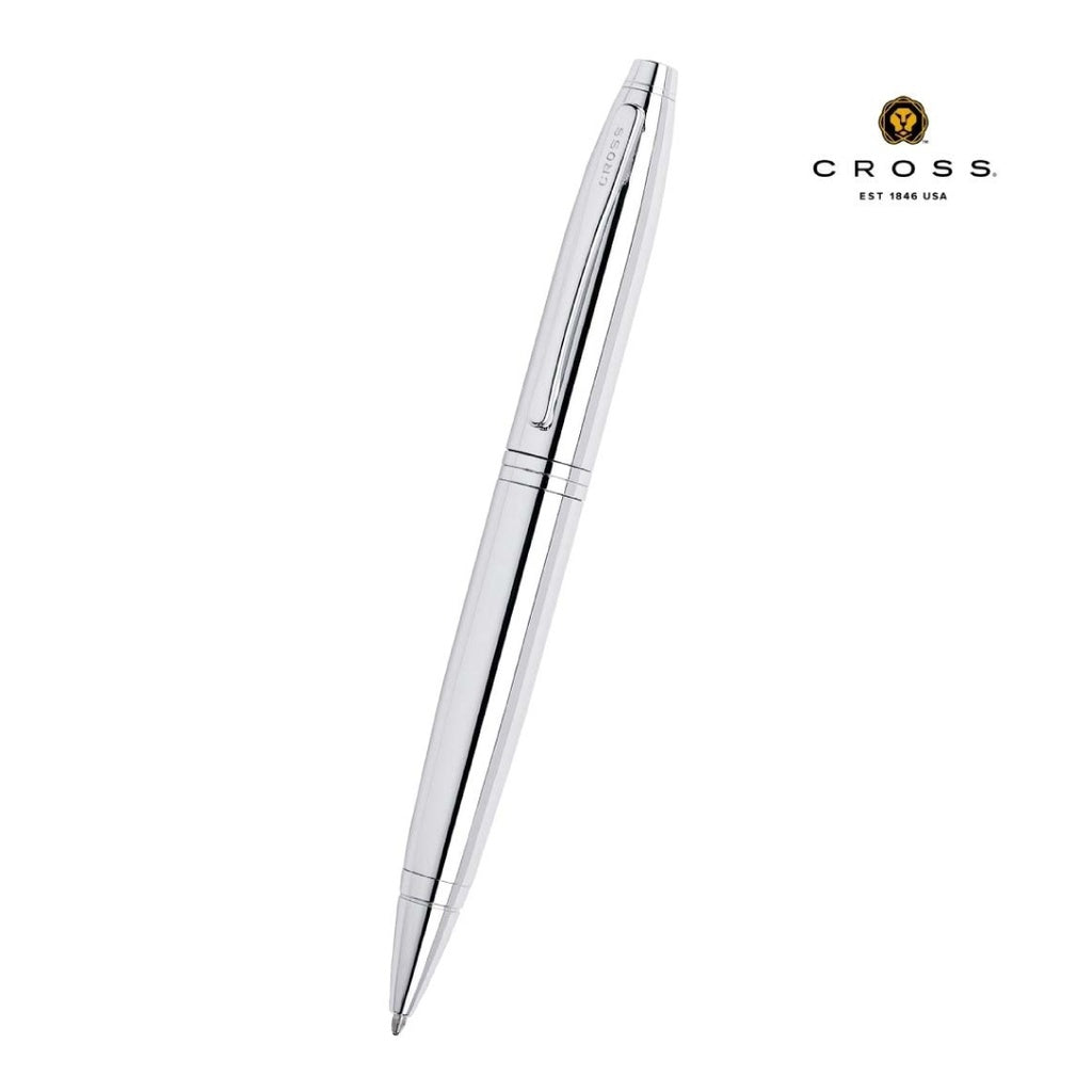 Custom Printed Cross Calais™ Polished Chrome with Polished Chrome Appointments Ballpoint Pen (Blue Ink) – Personalized Cross Calais™ Polished Chrome with Polished Chrome Appointments Ballpoint Pen (Blue Ink) | Yalla Printing, Dubai UAE