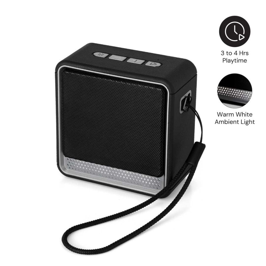 FELIX - @memorii Portable Wireless Speaker - Black / Silver
