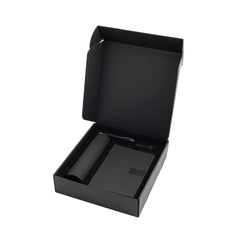 ORION SET - Giftology Set of Temperature Flask, Notebook, Pen and Keychain - Black