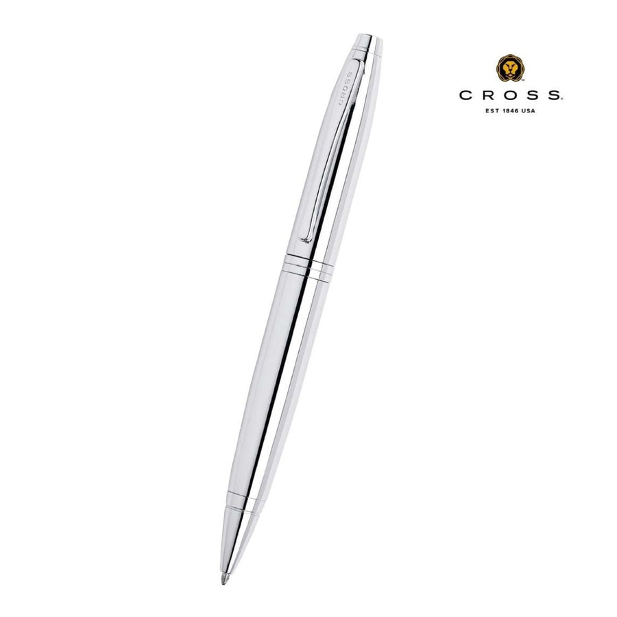 Cross Calais™ Polished Chrome with Polished Chrome Appointments Ballpoint Pen  (Blue Ink)