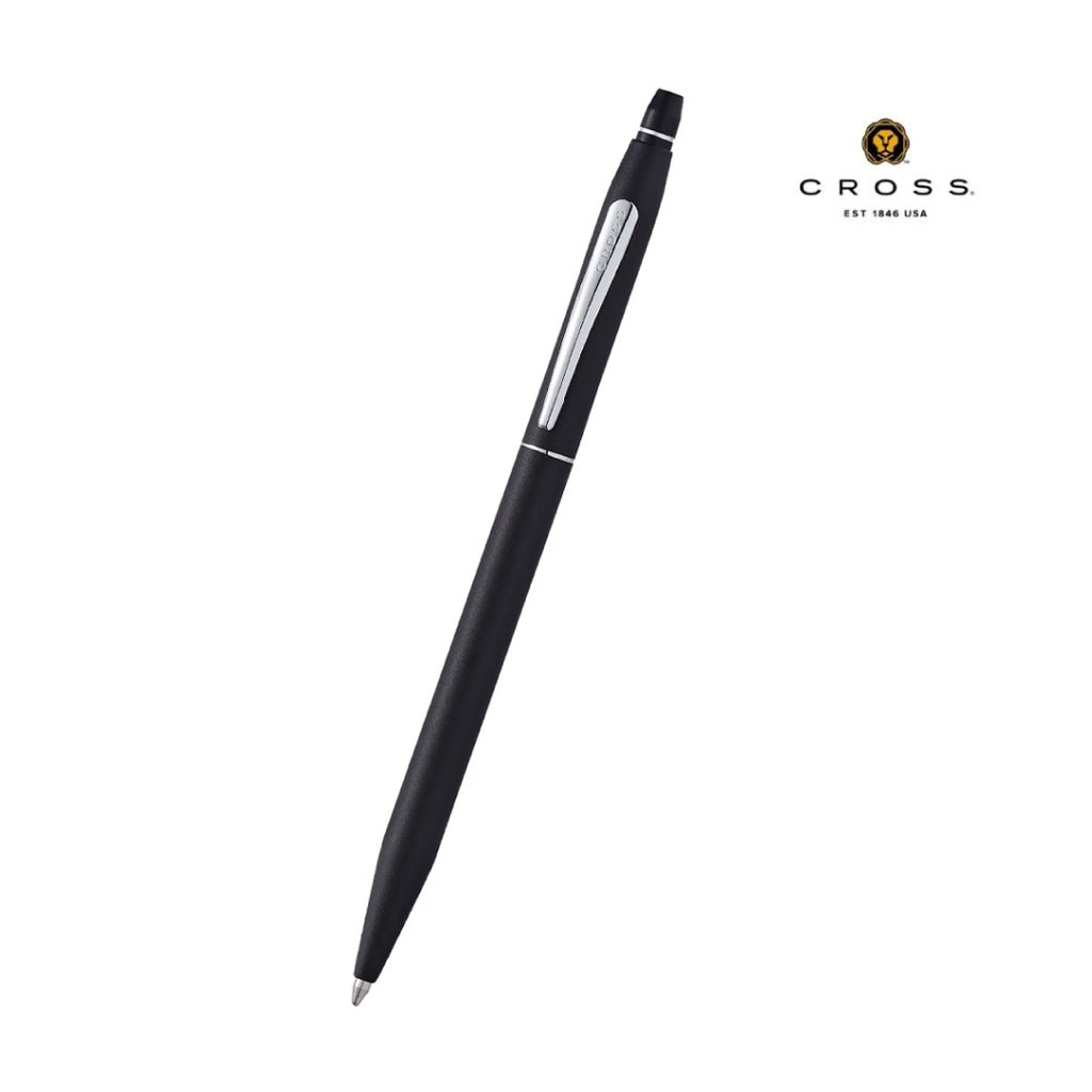 Custom Printed Cross Click™ Classic Black Ballpoint Pen (Blue Ink)