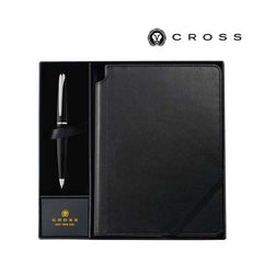 Pen Gift Sets – Cross ATX® Basalt Black Ballpoint Pen with Classic Black Journal Gift Set | Custom Packaging Printing | Free Design Support | Yalla Printing UAE