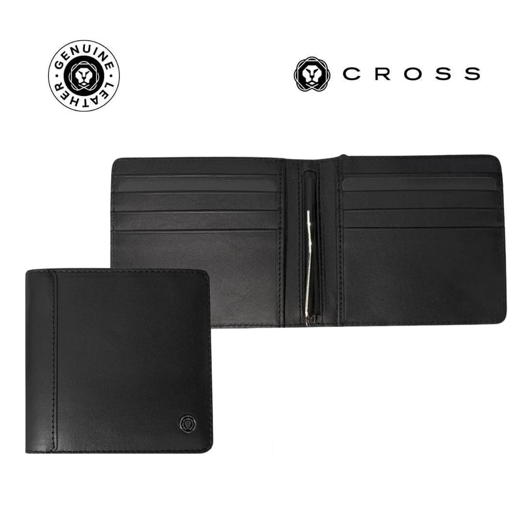 Custom Printed CROSS Leather Clip Wallet - Black – Personalized CROSS Leather Clip Wallet - Black | Yalla Printing, Dubai UAE