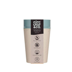 Mugs – Circular Cup 8oz Cream & Faraway Blue | Custom Packaging Printing | Free Design Support | Yalla Printing UAE