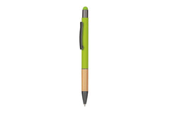 Custom Printed AYTOS - Metal Stylus Pen with Bamboo Grip - Green – Personalized AYTOS - Metal Stylus Pen with Bamboo Grip - Green | Yalla Printing, Dubai UAE
