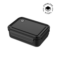 Custom Printed BERGEN - Hans Larsen Stainless Steel Lunch Box - 800ml - Black – Personalized BERGEN - Hans Larsen Stainless Steel Lunch Box - 800ml - Black | Yalla Printing, Dubai UAE