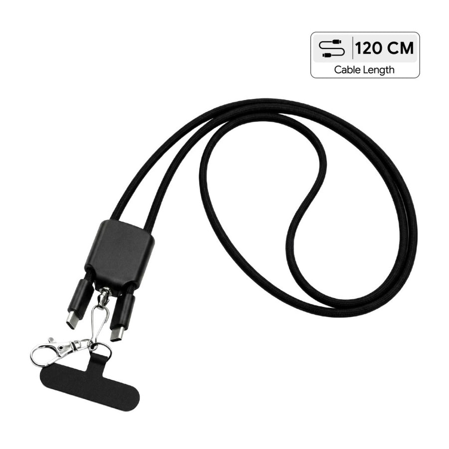 كابل شحن USB من النوع C مع رباط عنق مطبوع حسب الطلب من AXON