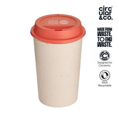 Mugs – Circular NOW Cup 12oz Cream & Caught Out Coral | Custom Packaging Printing | Free Design Support | Yalla Printing UAE